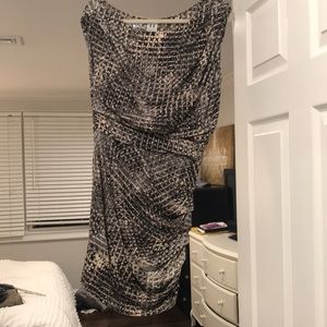 H by Halston Heritage bodycon asymmetric dress size S